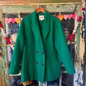Boden pea coat in Highland green